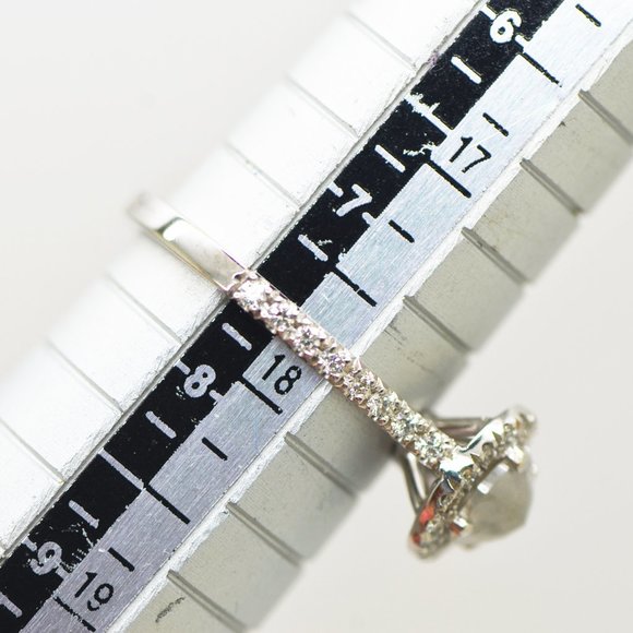 Gray Rose-Cut Diamond Halo Engagement Ring 1.08 TCW - Picture 7 of 8